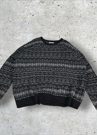 Pull Funky Knit Vintage 90's Cosy Coupe Loose Gris et Noir - Taille XXXL Homme -1771, brand: Vintage Dressing, condition: Very good, size: XXXL, €24.90, €26.85 includes Buyer Protection