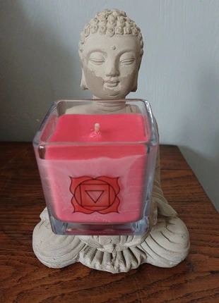 Bougie Chakras parfumée rouge - 1er chakra - Cire de colza, brand: Bougies Chakras, condition: New without tags, €5.50, €6.48 includes Buyer Protection