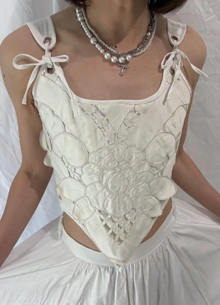 white bridal corset, marke: Shansy Atelier, zustand: Neu, mit Etikett, größe: S / 36 / 8, 120,00 €, 126,70 € inklusive Vinted-Käuferschutz