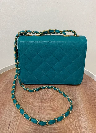 Handtasche petrol gold türkis, marke: Compania Fantastica, zustand: Sehr gut, 20,00 €, 21,70 € inklusive Vinted-Käuferschutz