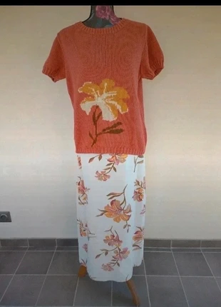 🦉 Magnifique ensemble jupe et haut 🦉, merk: Agnès Flo, staat: Heel goed, maat: XL / 42 / 14, € 14,00, € 15,40 inclusief Kopersbescherming