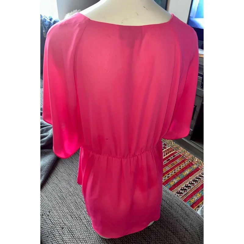 NWT $49 Bold Elements Sht-slv Pink Boho Top, Sz XL 4