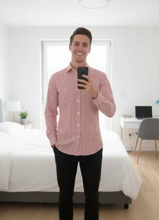 Camicia a maniche lunghe, Benetton, taglia XL, a righe, cotone, marque: United Colors of Benetton, état: Neuf avec étiquette, taille: XL, 10,00 €, 11,20 € Protection acheteurs incluse