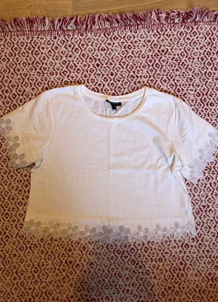 Croptop weiß von Topshop, marca: Topshop, estado: Muito bom, tamanho: S / 36 / 8, €3.50, €4.38 inclui Proteção do Comprador