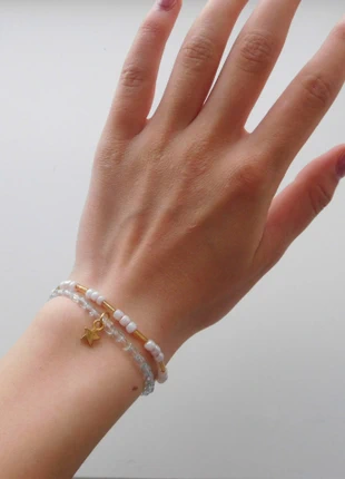 Armbandje met gouden ster, brand: Handmade, condizioni: Nuovo con cartellino, €1.00, €1.75 include la Protezione acquisti