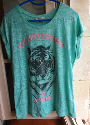 T-shirt turquoise léger, brand: WOMAN, condition: Good, size: M / 38 / 10, €3.50, €4.38 includes Buyer Protection