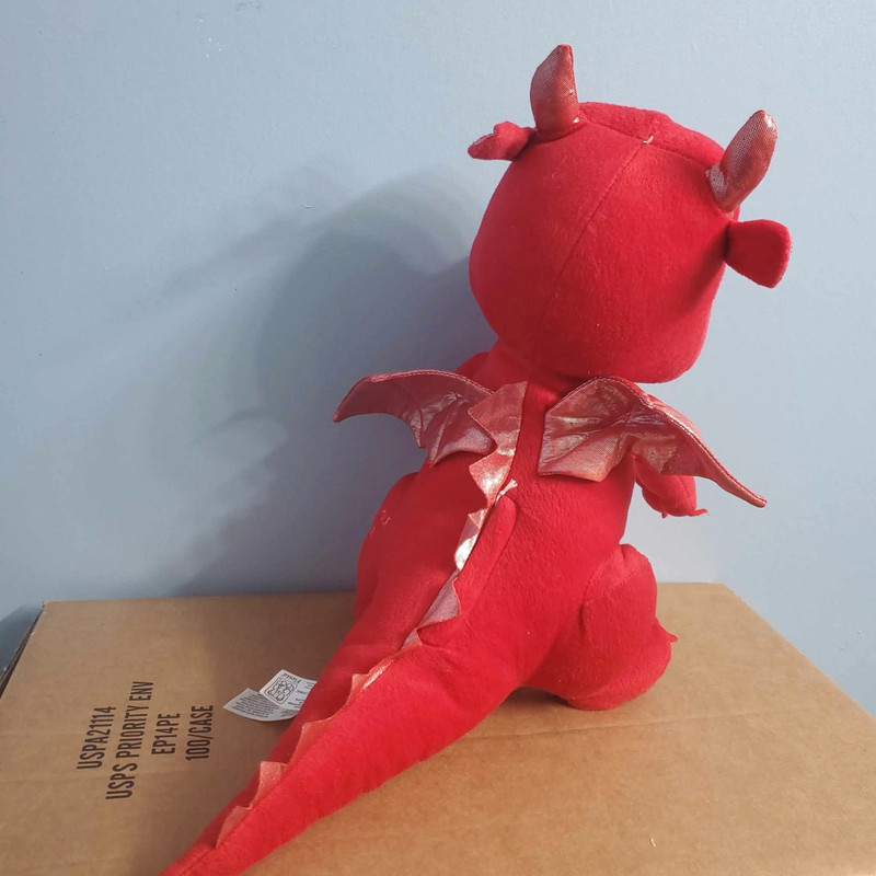 Great Wolf Lodge Shiny Red Fiesta Dragon Plush Toy Animal  3