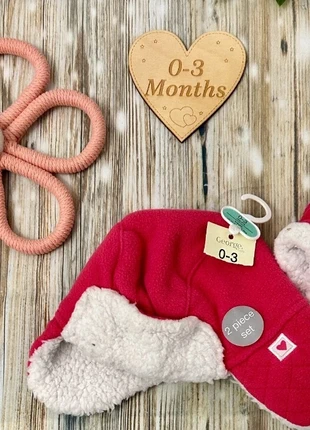 💖0-3 months baby girls winter set hat and mittens gloves, brand: George, condition: New with tags, size: 0-3 months, 15 inches, £3.00, £3.54 includes Buyer Protection