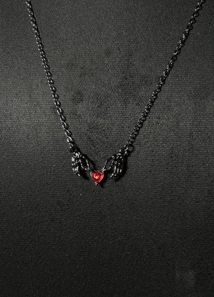 Collier Argenté Style Gothique Cœur Rouge Main Squelette Taille Ajustable, marca: gothique, estado: Muy bueno, 10,00 €, 11,20 € Protección al comprador incluida