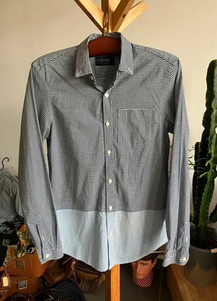 Chemise à carreaux bleu bicolore, marca: Pull & Bear, estado: Muito bom, tamanho: S, €10.00, €11.20 inclui Proteção do Comprador