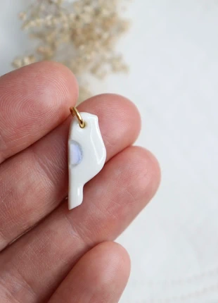 Vide atelier pendentif oiseau en céramique porcelaine, marca: Fabrication Artisanale, estado: Muito bom, €7.50, €8.58 inclui Proteção do Comprador Pro