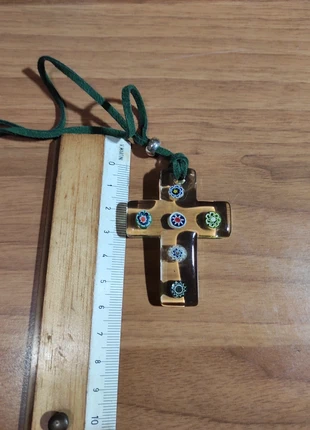 Croce con Murrine (pendente), marca: Croce Murrina, estado: Nuevo sin etiquetas, 6,00 €, 7,00 € Protección al comprador incluida