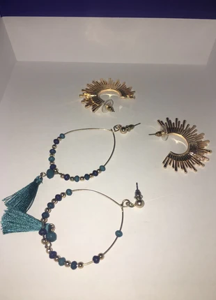 Lot 2 paires de boucles dorées soleil voir photos, staat: Goed, € 1,00, € 1,75 inclusief Kopersbescherming