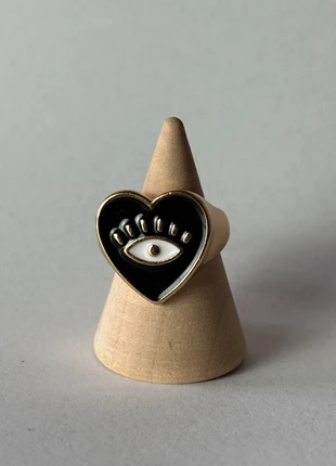 Heart Eye Gold Ring – Size 7 – Statement Jewelry, brand: Vintage Dressing, condizioni: Ottime, taglia: Regolabile, €15.00, €16.45 include la Protezione acquisti