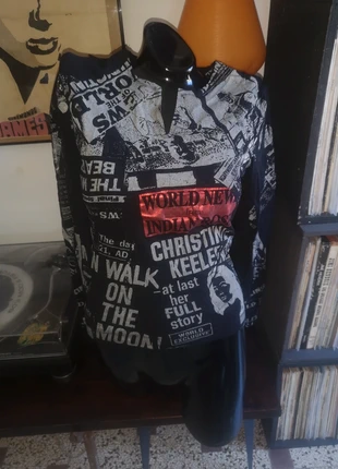 Top con maniche lunghe con scritte vintage anni 90 2000 Indian Rose, marque: Indian Rose, état: Très bon état, taille: M / 38 / 10, 22,00 €, 23,80 € Protection acheteurs incluse