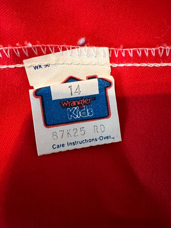 vintage wrangler kids red wrap skirt 5