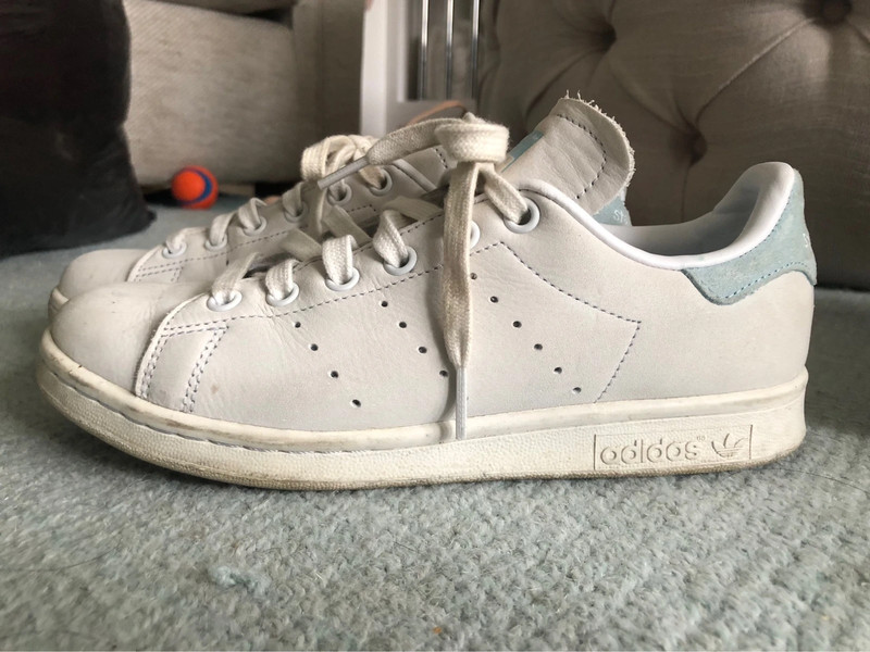 White and baby suede adidas Stan Smith trainers Vinted