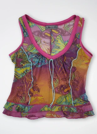 96DÉ - Débardeur transparent, 2000's, rose, M, marca: Vintage, estado: Muy bueno, tamaño: M / 38 / 10, 14,50 €, 15,93 € Protección al comprador Pro incluida