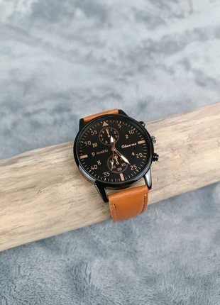 Montre à Quartz Homme Shaarms – Cuir Marron & Noir – Neuve, brand: Shaarms, condition: New with tags, size: One size, €9.90, €11.10 includes Buyer Protection Pro