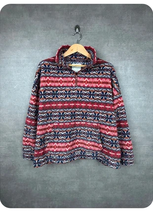 Polaire American Eagle à motifs ethniques rouges et bleus taille XL, marca: American Eagle, estado: Muito bom, tamanho: XL, €19.00, €20.65 inclui Proteção do Comprador