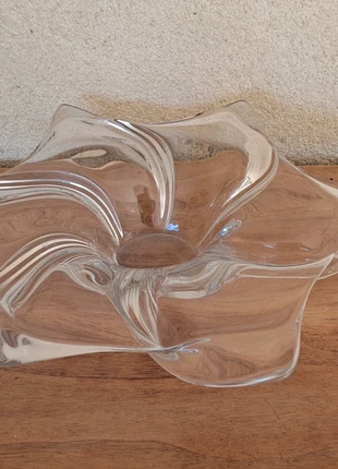 Grande coupe vintage, centre de table de la cristallerie d’art de Vannes 1970, brand: Cristal Vanne, condition: Very good, €90.00, €95.20 includes Buyer Protection