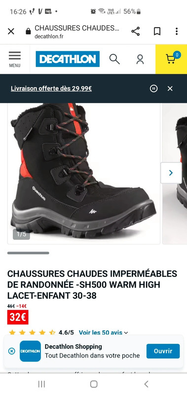 Chaussures rando chaudes decathlon Vinted