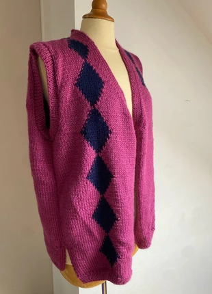 Cardigan Sans manches Tricoté main, brand: Vintage, condition: Very good, size: XXL / 44 / 16, €15.00, €16.45 includes Buyer Protection