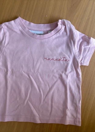 Roze T-shirt - Elle & Rapha, merk: elle❤️rapha, staat: Heel goed, maat: 9-12 maanden / 74 cm, € 5,00, € 5,95 inclusief Kopersbescherming