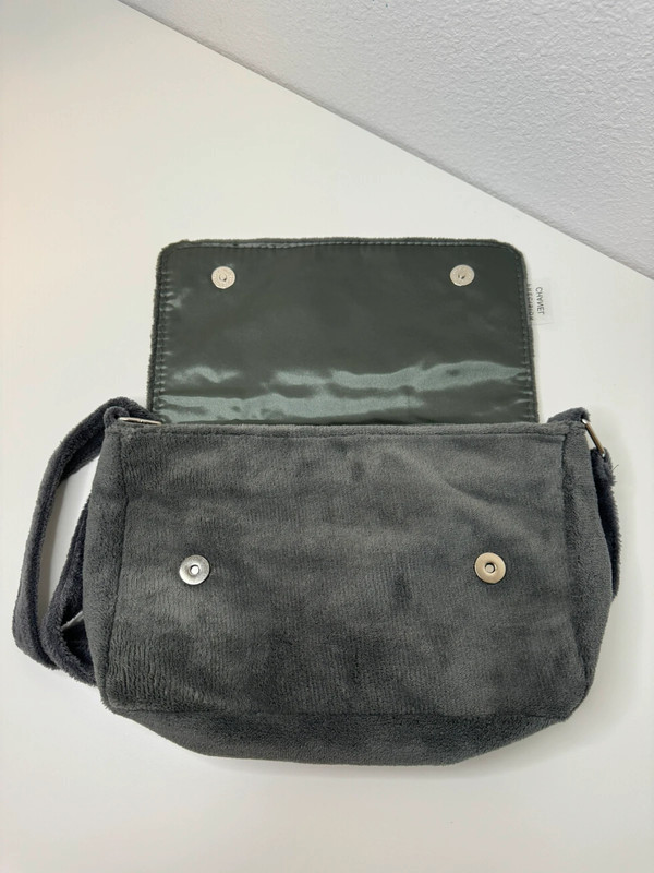 Precision Chanel Shoulder Bag Coco Mark Silver Bracket Gray Authentic 2