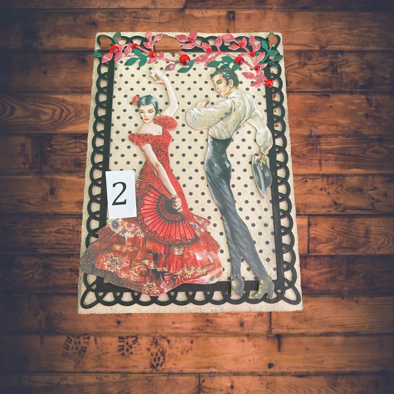 carte flamenco "fait main " 2