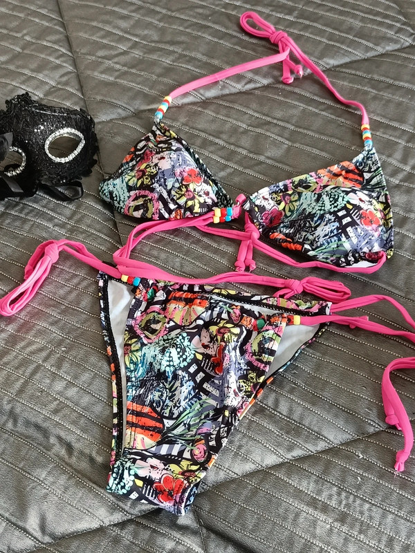 Bikini floral com missangas M 1