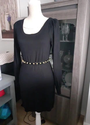 Vestido negro tricot, vintage., marca: Vintage, estado: Muy bueno, tamaño: M / 38 / 10, 3,00 €, 3,85 € Protección al comprador incluida