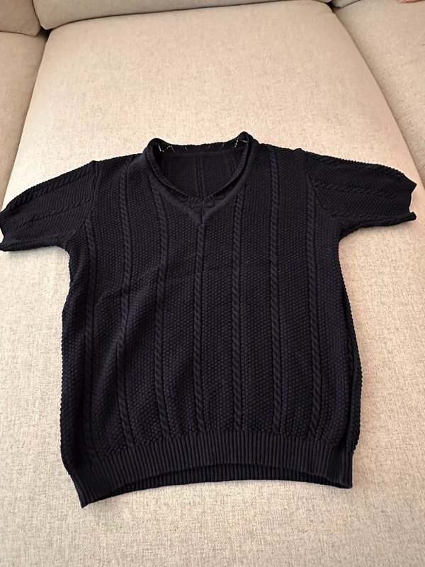 Navy Blue Knit Top 1