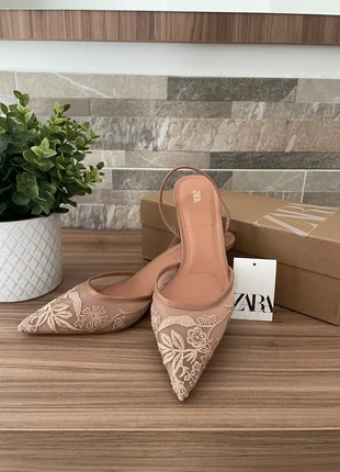 Scarpe Zara donna n.36 – eleganti con rete e ricami rosa | nuove con scatola, marke: Zara, zustand: Neu, mit Etikett, größe: 36, 59,90 €, 63,60 € inklusive Vinted-Käuferschutz