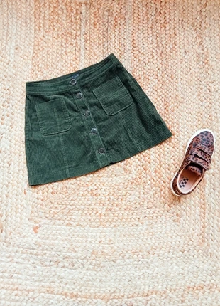 Jupe courte velours côtelé kaki zara 100%coton, brand: Zara, condition: Very good, size: S / 36 / 8, €10.00, €11.20 includes Buyer Protection