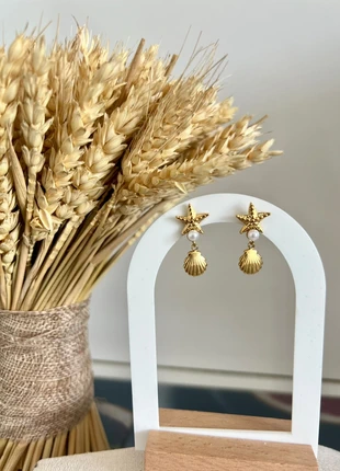 Boucles pendantes coquillages, marque: Tendance, état: Très bon état, 12,00 €, 13,30 € Protection acheteurs (Pro) incluse