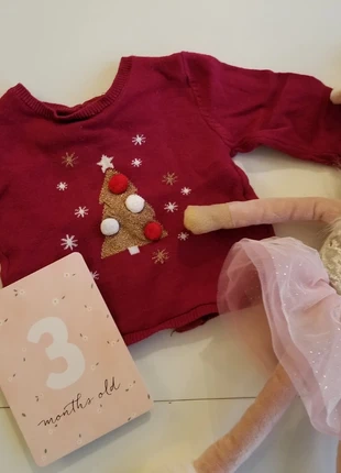 pull hiver bordeaux 3 mois Kiabi, brand: Kiabi, condition: Good, size: 1-3 months / 56 cm, €1.50, €2.28 includes Buyer Protection