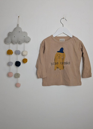 Kleinkinder Longsleeve | Hündchen Print | Bobo Choses | 86 | Aprikose, brand: Bobo Choses, condizioni: Discrete, taglia: 18-24 mesi / 86 cm, €1.00, €1.75 include la Protezione acquisti