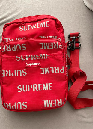 Supreme 2016 shoulder bag w/ reflective supreme all over print