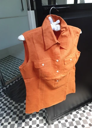 Chemisier sans manche Céline en lin.🌻, marca: Céline, estado: Muy bueno, tamaño: M / 38 / 10, 55,00 €, 58,45 € Protección al comprador incluida