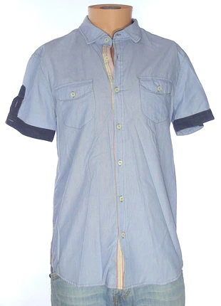 Tipo's Camicia Uomo Azzurra L Cotone Puro Manica Corta Slim Fit e Collo Classico, brand: Tipos, condizioni: Ottime, taglia: L, €9.99, €11.19 include la Protezione acquisti Pro