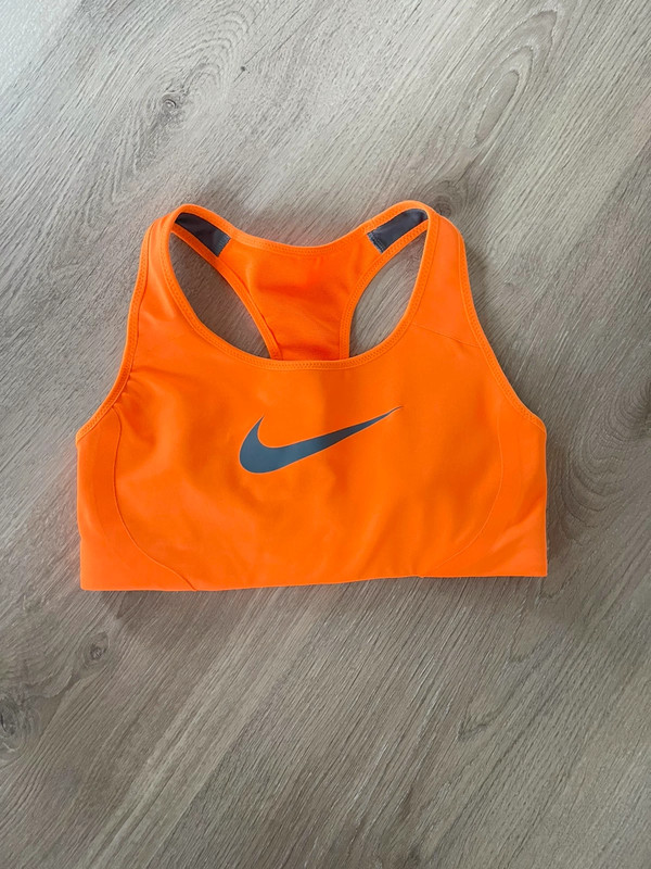 Neon orange nike sports bra store