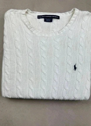 Pull Sweat Maille Tressé Torsadé Ralph Lauren Blanc Logo Brodé Premium Poney Oxford Bleu Taille M, marke: Ralph Lauren, zustand: Gut, größe: M / 38 / 10, 40,00 €, 42,70 € inklusive Vinted-Käuferschutz