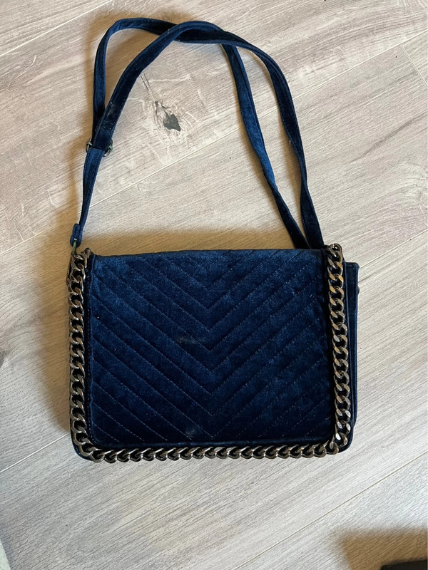 Aldo blue velvet bag