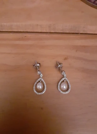 H Samuel Pearl 925 Sterling Silver Drop Earrings, brand: H.Samuel, condition: Very good, £15.00, £16.45 includes Buyer Protection