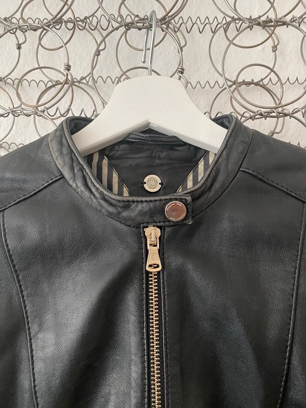 Lederjacke Jacke echtes Leder Massimo Dutti Größe 36 schwarz 4