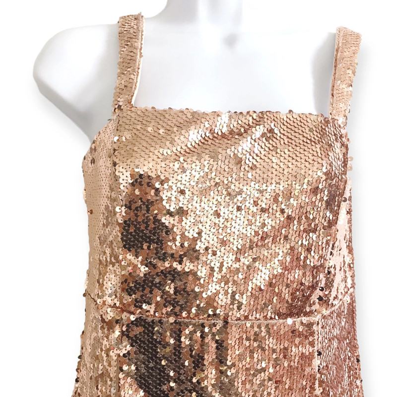 Boohoo square neck sequin good mini dress, Size P4, New with tag, 5