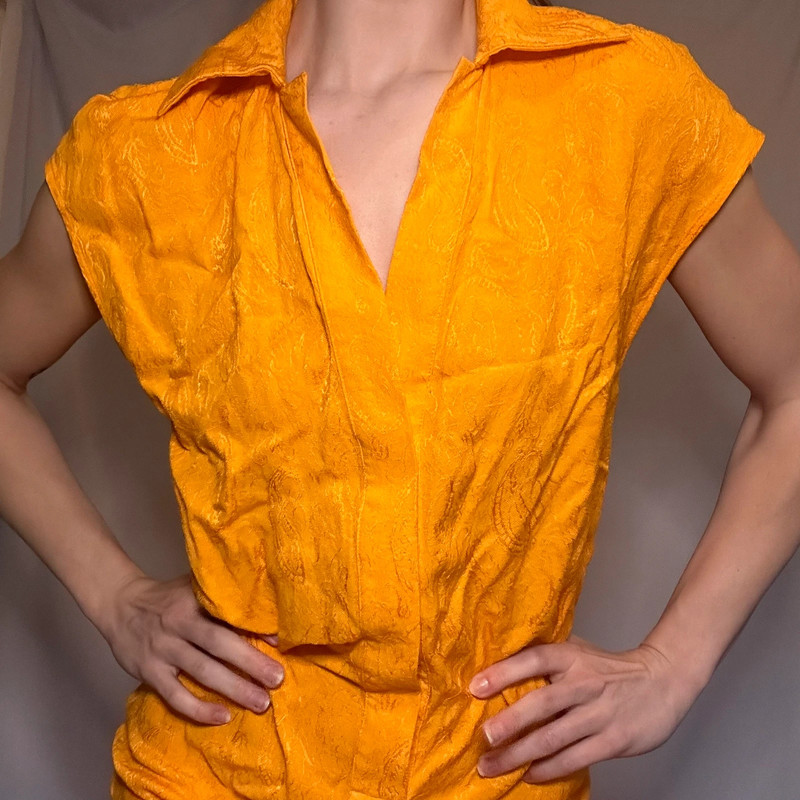 Zara orange paisley patterned jumpsuit 2