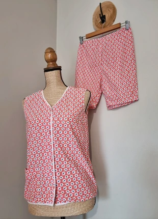 Lingelor vintage 70s ensemble de lingerie nuit short et débardeur print style s.z 60s, marca: vintage Lingelor, estado: Muito bom, tamanho: M / 38 / 10, €29.00, €31.15 inclui Proteção do Comprador Pro