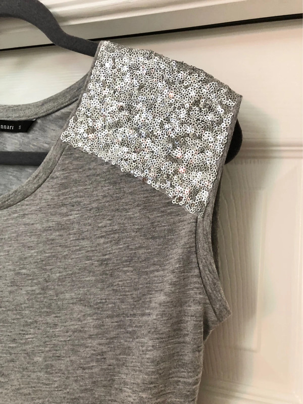 New Monnari Designer Sparkly Sequin Shoulders T-Shirt Blouse 2